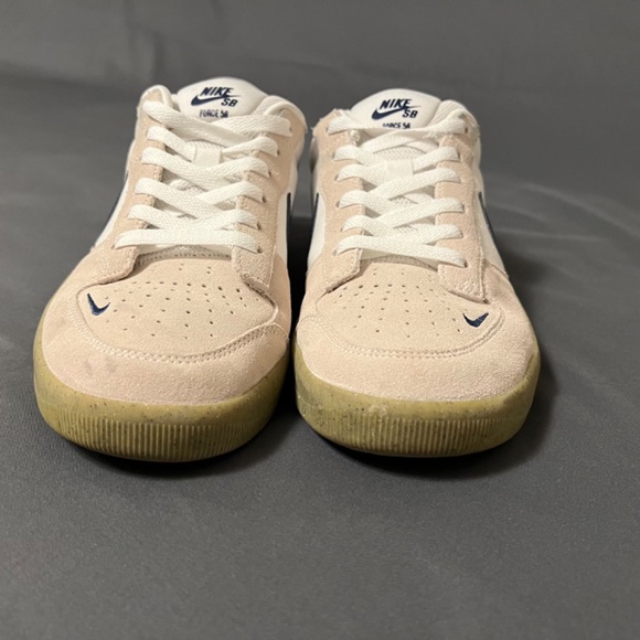 Nike Mens SB Force 58 - White, Light Brown, Navy, Gum - Size 10 - Picture 4 of 10